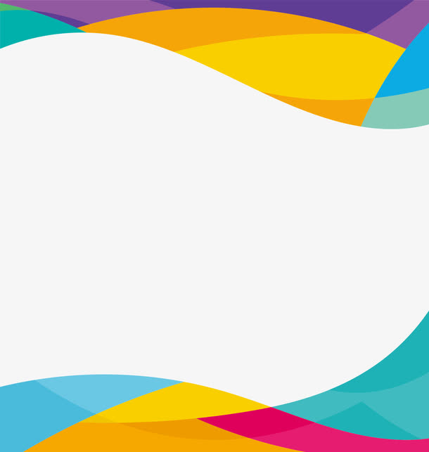 抽象彩色边框免抠