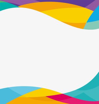 抽象彩色边框免抠