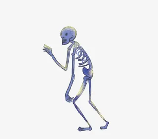 万圣节骷髅人元素免抠