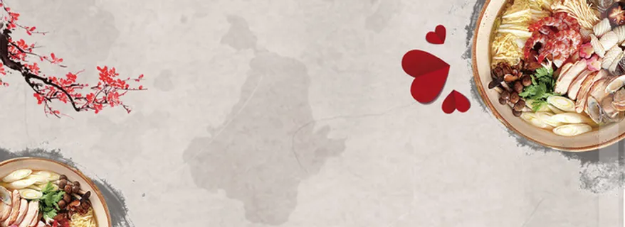 美味盆菜简约暗色banner高清