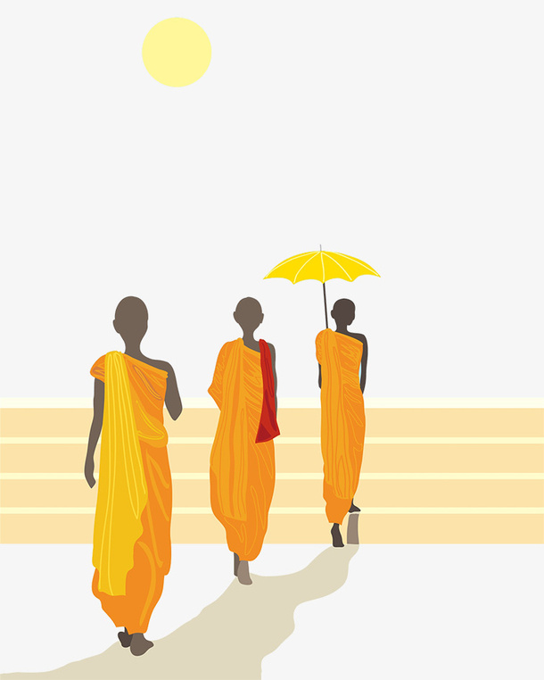 扁平风印度僧人免抠