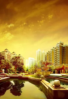 中国风地产海报背景高清