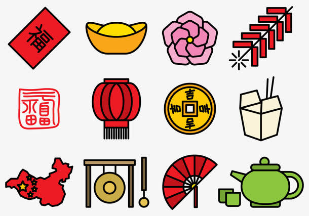 矢量中式元素免抠