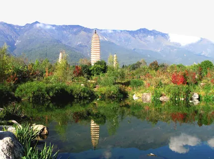 大理三塔旅游摄影免抠 大理三塔旅游摄影免抠