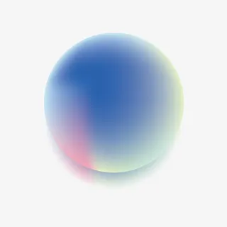 炫酷流动渐变球形免抠