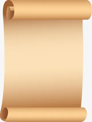 手绘黄色羊皮纸免抠