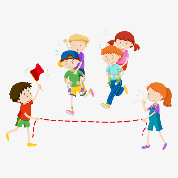 跑步比赛的学生们免抠
