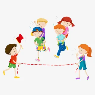 跑步比赛的学生们免抠