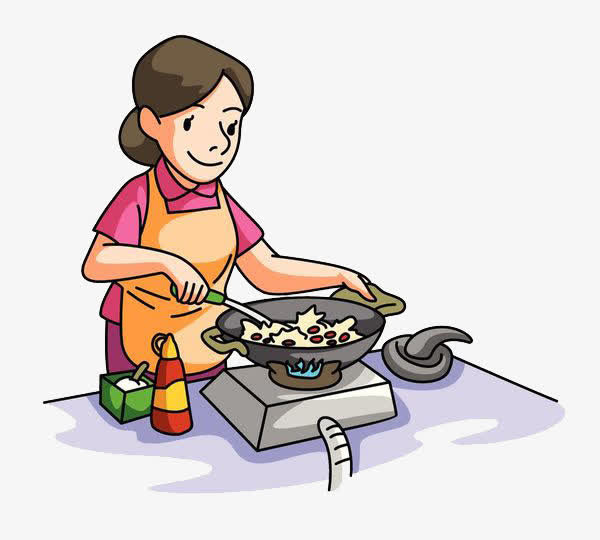 正在炒菜的妈妈免抠
