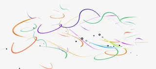 节日彩色彩带免抠