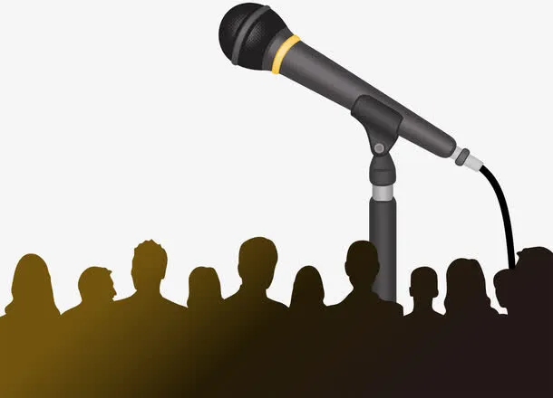 简约黑色新闻报道矢量图免抠