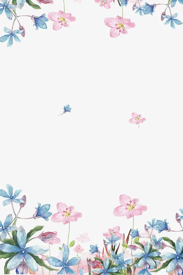 免抠春季花朵花瓣装饰背景