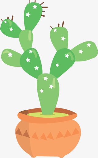 卡通的盆栽树免抠