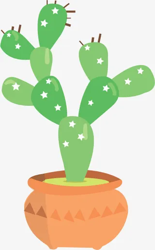 卡通的盆栽树免抠