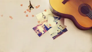 吉他相片回忆海报背景