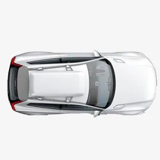 白色轿车美观俯视图免抠