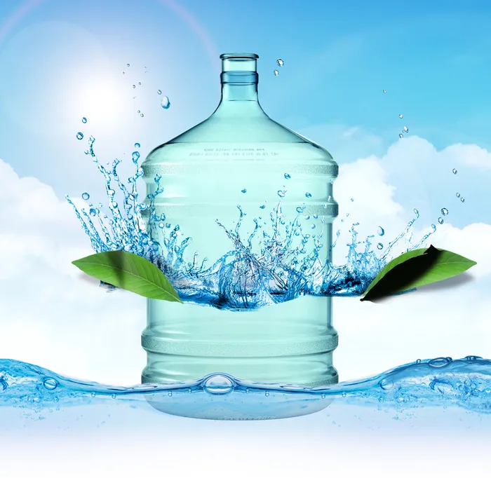 蓝色矿泉水背景素材高清