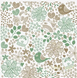 小清新绿色装饰插画素材库矢量免抠