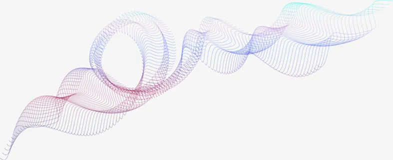 抽象扭曲科技线条免抠