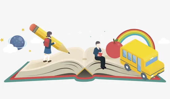 卡通翻开的书本学生读书免抠 卡通翻开的书本学生读书免抠