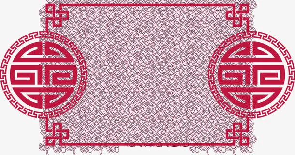 红色中国风边框背景