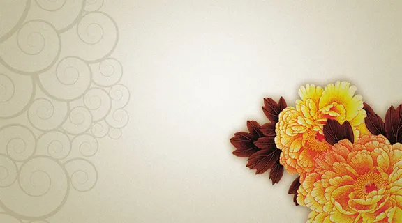 黄色中国风名片设计背景素材高清