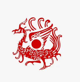 红色的朱雀免抠