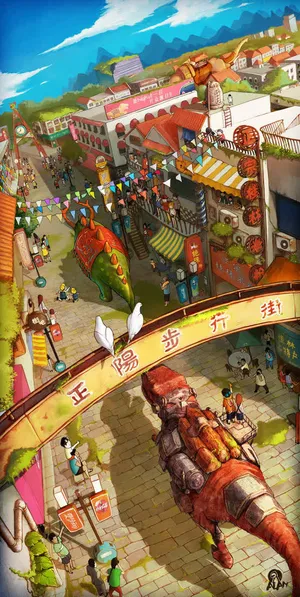 手绘卡通采集市场免抠