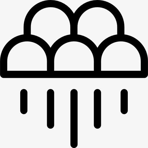 美国本土的雨云图标免抠