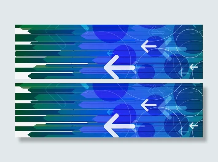 蓝色渐变箭头免抠