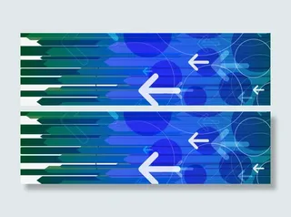 蓝色渐变箭头免抠