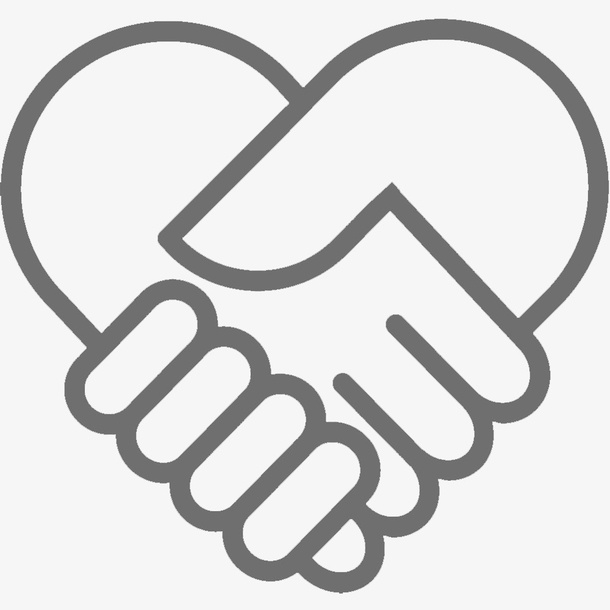 卡通握手表示谢谢的PNG免抠