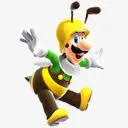 蜜蜂路易吉超级马里奥银河免抠