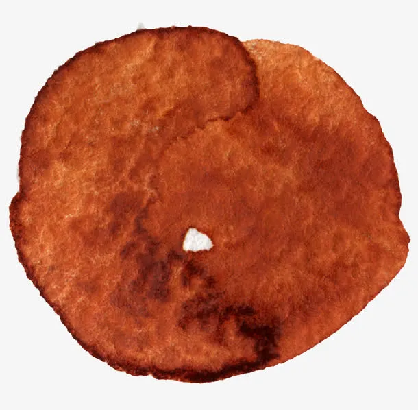 棕色水彩效果免抠