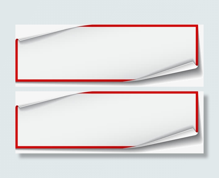 红色翻页纸张免抠