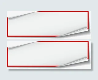 红色翻页纸张免抠