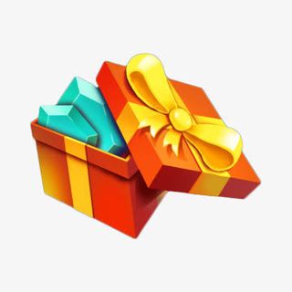 打开的礼盒免抠