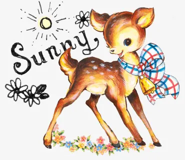 小梅花鹿免抠