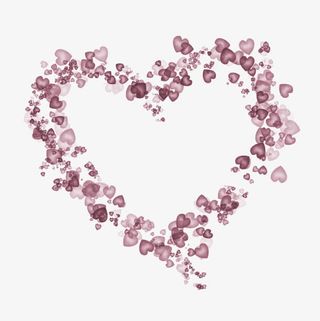 漂浮素材心形边框免抠
