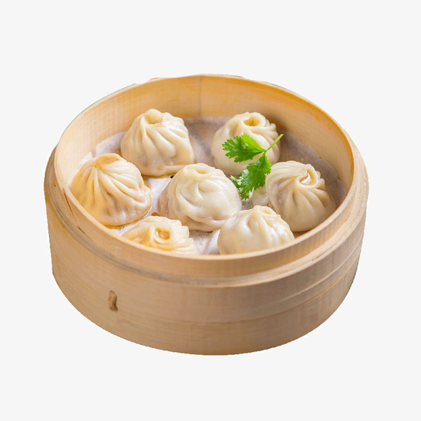 一笼新鲜的韭菜包子免抠