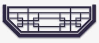 蓝色对称边框免抠