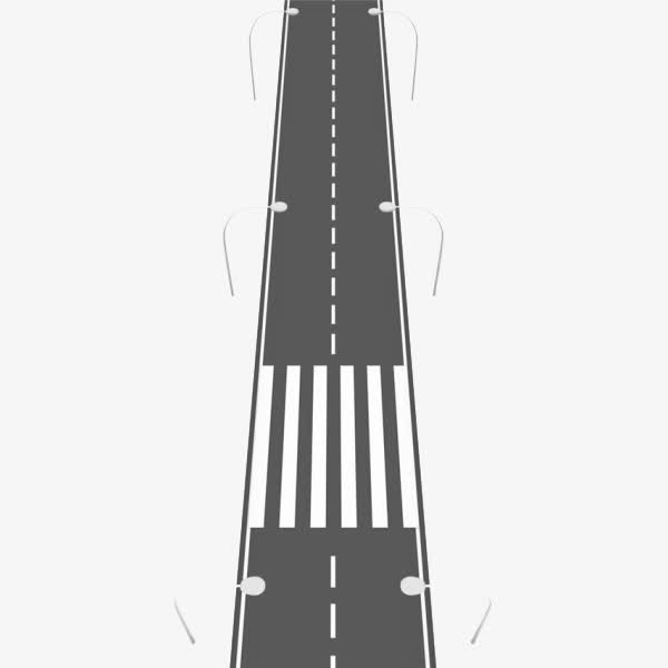 宽敞的马路免抠