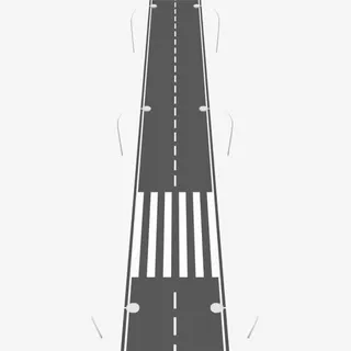 宽敞的马路免抠