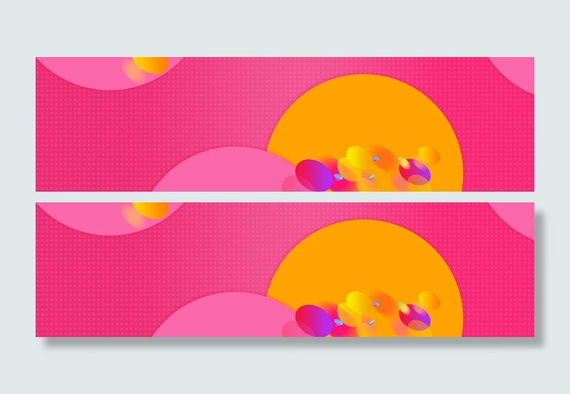 粉色底纹圆圈扁平背景高清