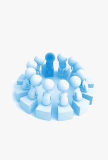 商务小人团队免抠