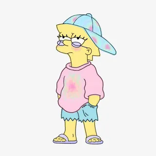 蒸汽波风格辛普森主题免抠 蒸汽波风格辛普森主题免抠