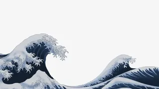 手绘波浪免抠
