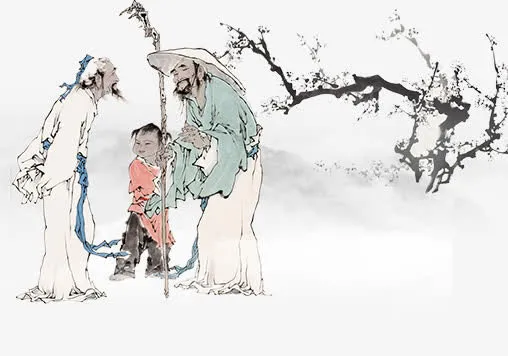 水墨画人物免抠