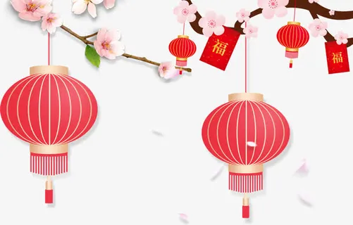 新年装饰灯笼素材免抠