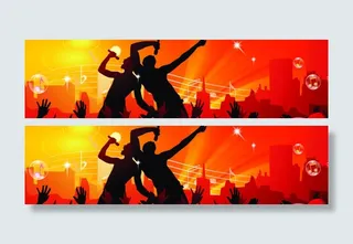 KTV狂欢创意设计banner背景